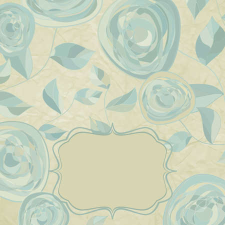 Floral backgrounds with vintage rosesのイラスト素材