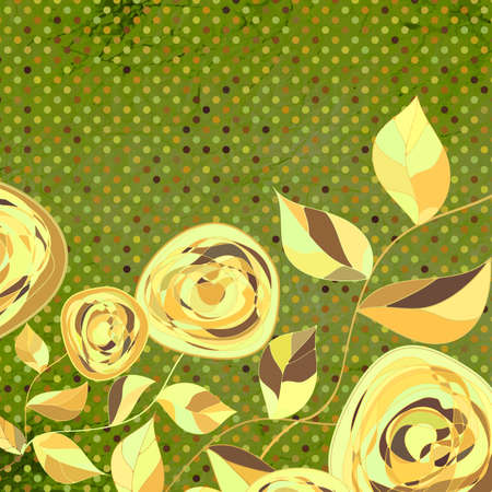 &Igrave,intage flower template, floral backgroundのイラスト素材
