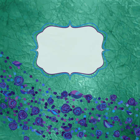 vintage flower template, floral background  のイラスト素材