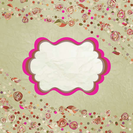&Igrave,intage flower template, floral background のイラスト素材