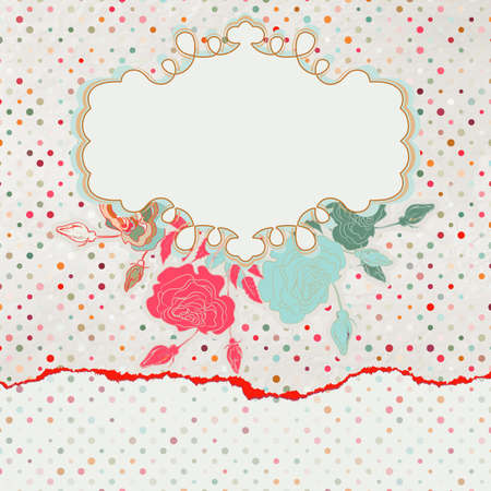Romantic elegant floral with vintage roses  EPS 8のイラスト素材