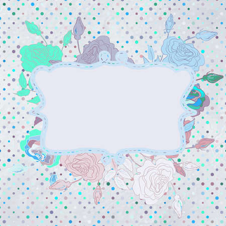 Romantic elegant floral with vintage rosesのイラスト素材