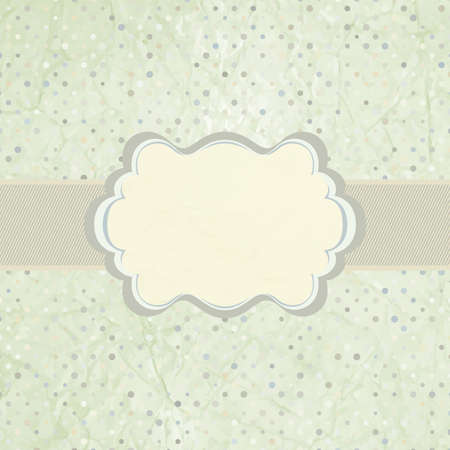 Vintage polka dot card with frame  EPS 8のイラスト素材