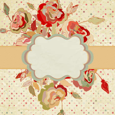 Stylish vintage floral background  のイラスト素材