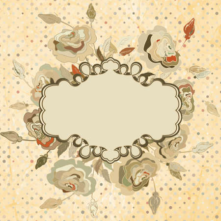 Scrapbook-style retro background のイラスト素材