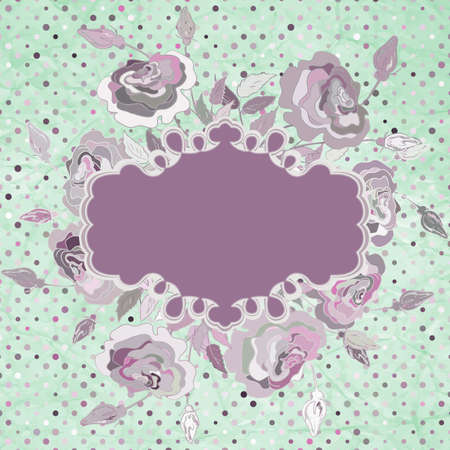 Happy birthday on a polka dot template のイラスト素材