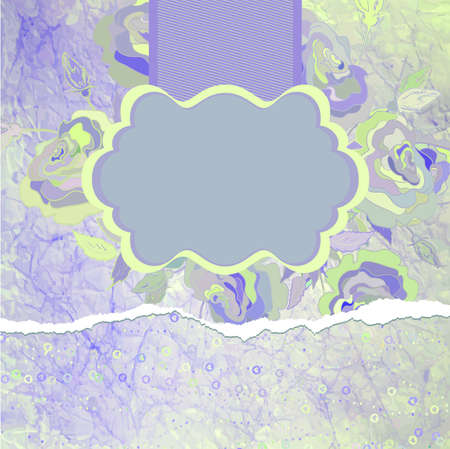 Grunge romantic flower in vintage style  のイラスト素材