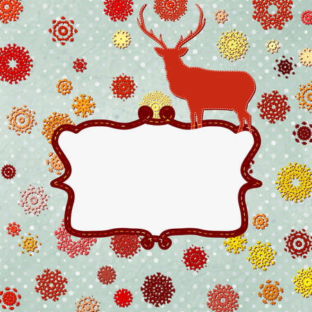Christmas deer design template のイラスト素材