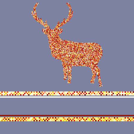 Christmas reindeer silhouette  のイラスト素材