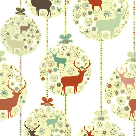 Colorful Christmas seamless pattern のイラスト素材