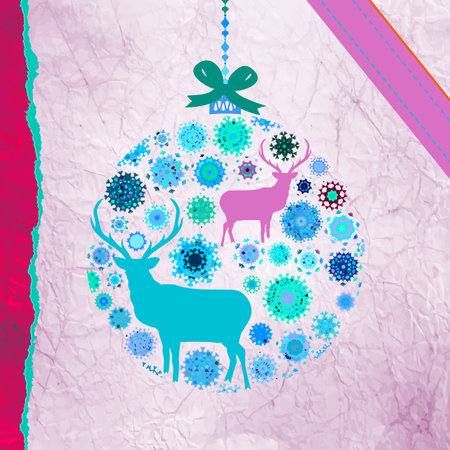 Christmas Invitation card template  のイラスト素材