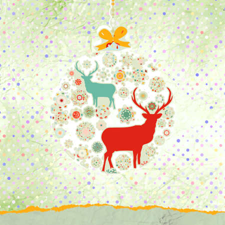 Christmas deer card  のイラスト素材