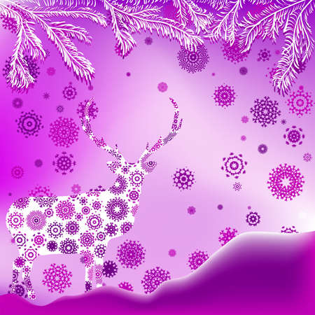 Christmas Invitation card template のイラスト素材