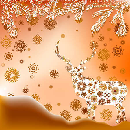 Christmas Invitation card template のイラスト素材