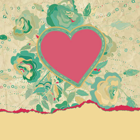 Wedding card or invitation with floralのイラスト素材