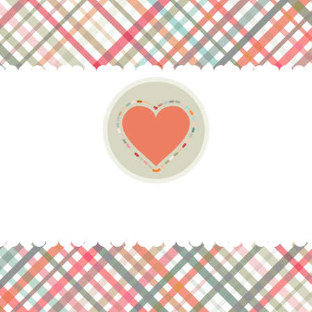 Romantic card with heart template  EPS 8 のイラスト素材