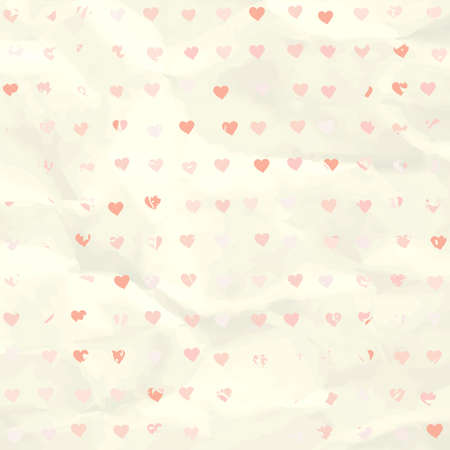 Watercolor heart pattern on paper texture  EPS 8のイラスト素材
