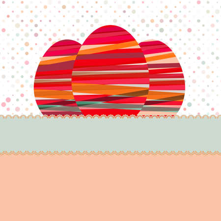 Easter egg created from colorful stripes  のイラスト素材