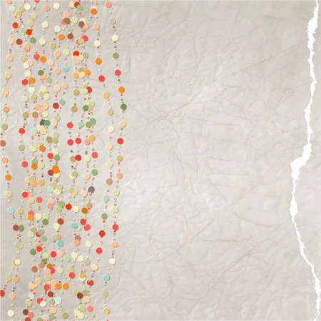 Vintage card, polka dot designのイラスト素材