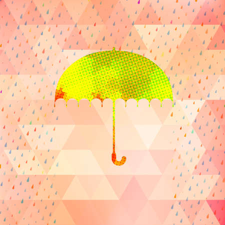 Umbrella and rain drops  のイラスト素材