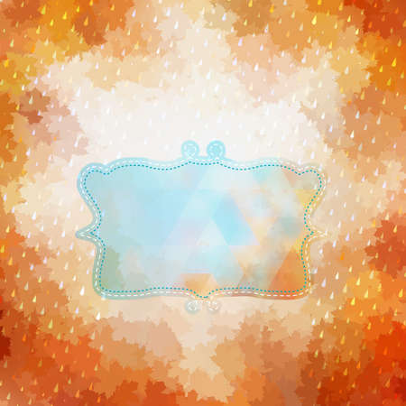 Maple leaves and frame  のイラスト素材