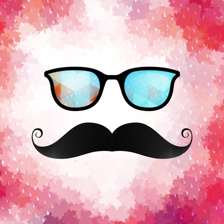 Retro glasses with reflection  のイラスト素材