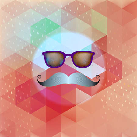 Retro glasses with reflection  EPS 10のイラスト素材