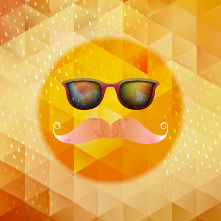 Retro glasses with reflection  EPS 10のイラスト素材