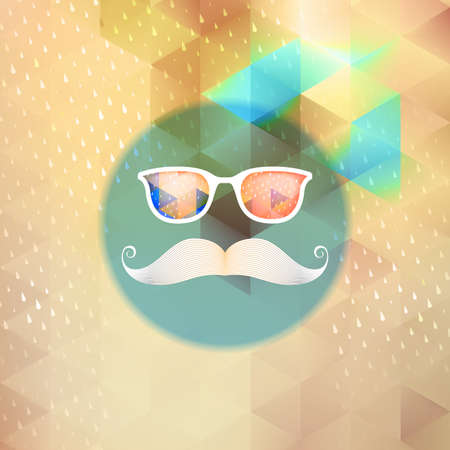 Retro glasses with reflection  EPS 10のイラスト素材