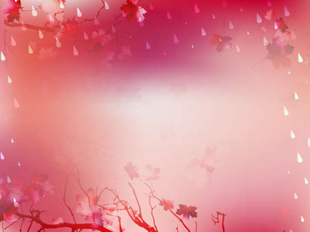 Autumnal Background with maple leaves  EPS 10のイラスト素材