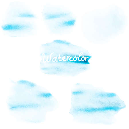 Watercolor art hand paint on white  EPS 10のイラスト素材