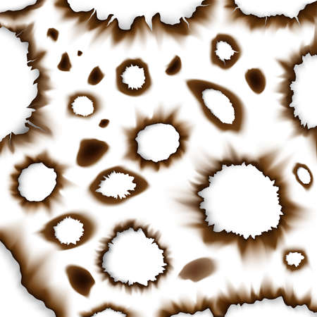 Set of Burnt piece of paper. EPS 10のイラスト素材