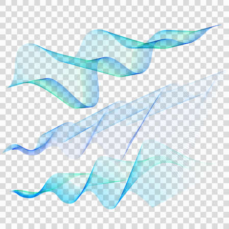 Set of blue wave. EPS 10のイラスト素材