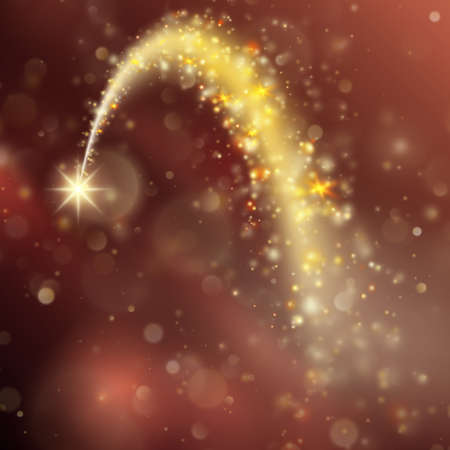 Spiral trail with bokeh effect shooting star christmas background. And also includes EPS 10 vectorのイラスト素材