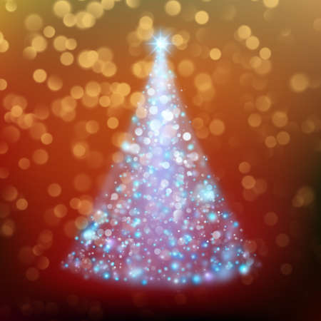 Shiny Christmas Tree. Holiday template. EPS 10 vectorのイラスト素材