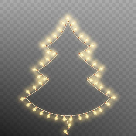 Christmas tree trom vintage garlands. EPS 10のイラスト素材