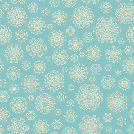 Vintage seamless snowflake pattern. EPS 10 vectorのイラスト素材