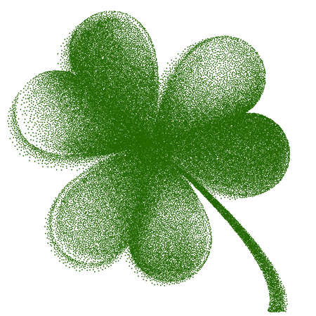Engraving Happy St. Patrick Day trifolium clover.のイラスト素材