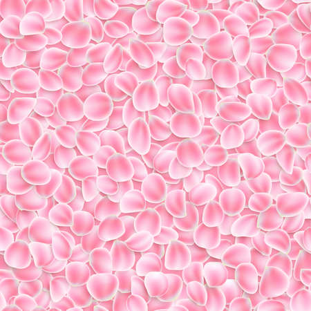Seamless pink petals on white background.のイラスト素材