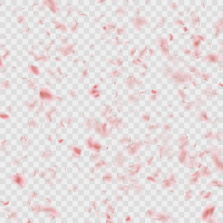 Petals falling confetti effect vectorのイラスト素材