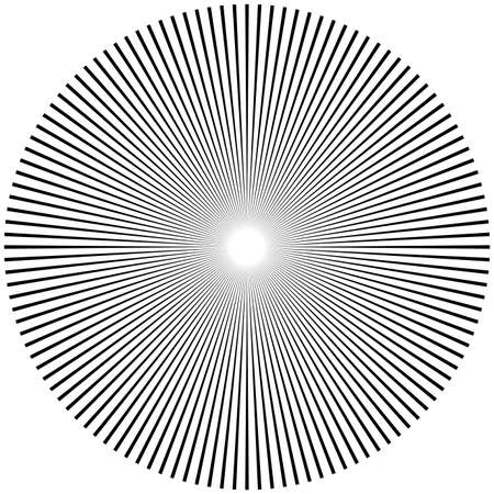 Abstract Circular Geometric Burst Rays On White. EPS 10 vectorのイラスト素材