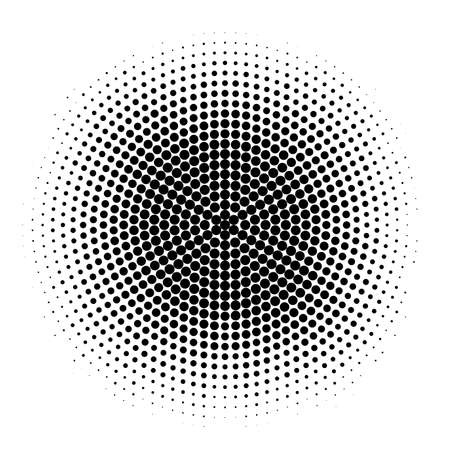 Abstract halftone circles dot template illustration.のイラスト素材