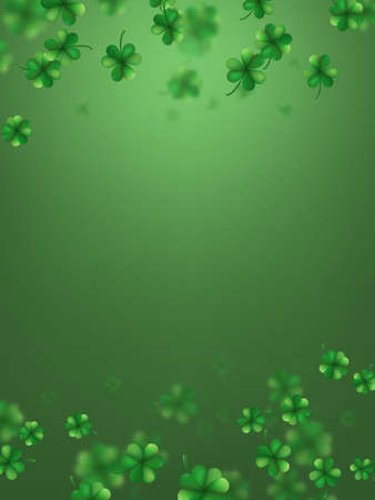 Saint patrick s day greetings card with clover shapes. EPS 10 vectorのイラスト素材