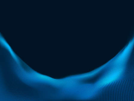 Abstract futuristic dot background with digital 3D landscape map. EPS 10 vectorのイラスト素材