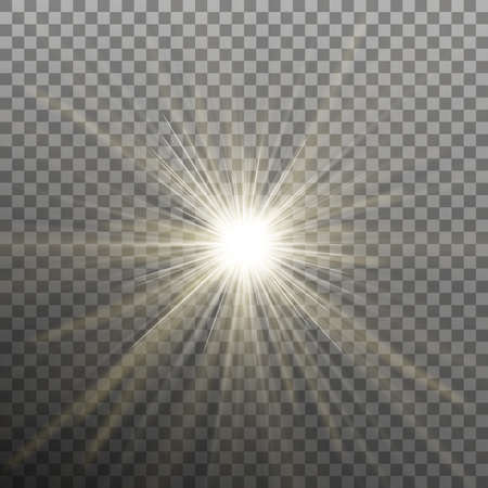 Glow light burst effect on transparent background.のイラスト素材