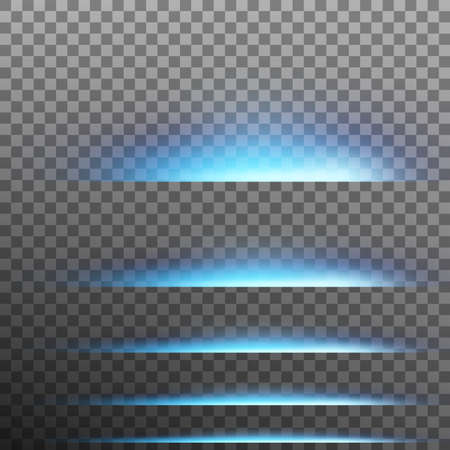 Set. Abstract blue glare effect lights. Isolated on transparent background. And also includes EPS 10 vectorのイラスト素材