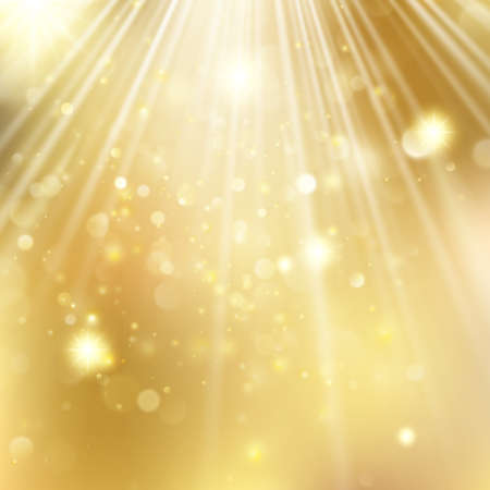 New year and Xmas Defocused Background With Blinking Stars. EPS 10 vectorのイラスト素材