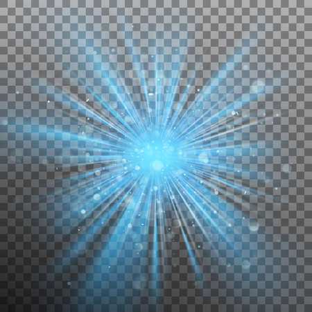 Blue burst color forces light illustration.のイラスト素材