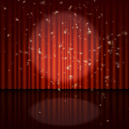 Stage with spotlight and streamer effect. And also includes EPS 10 vectorのイラスト素材
