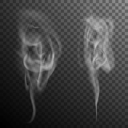 Set of realistic cigarette smoke waves. EPS 10 vectorのイラスト素材